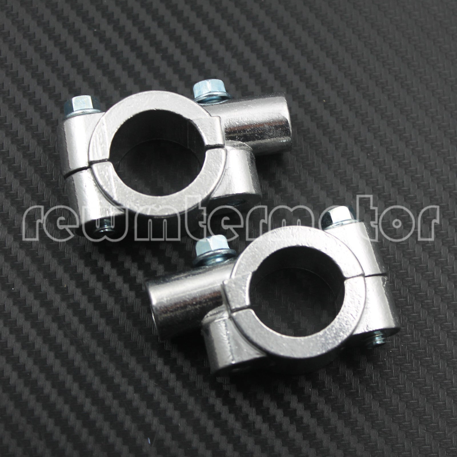 8mm Motorcycle Handlebar Mirrors Mirror Bracket Clamp Mount Brackets Silver
