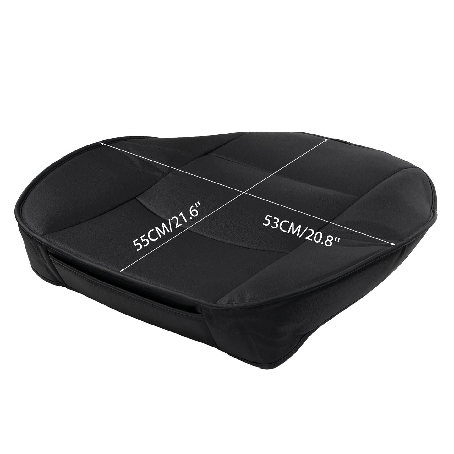 Universal car car for seat pad for seat cushion for seat mat PU leather for seat covers, black Q