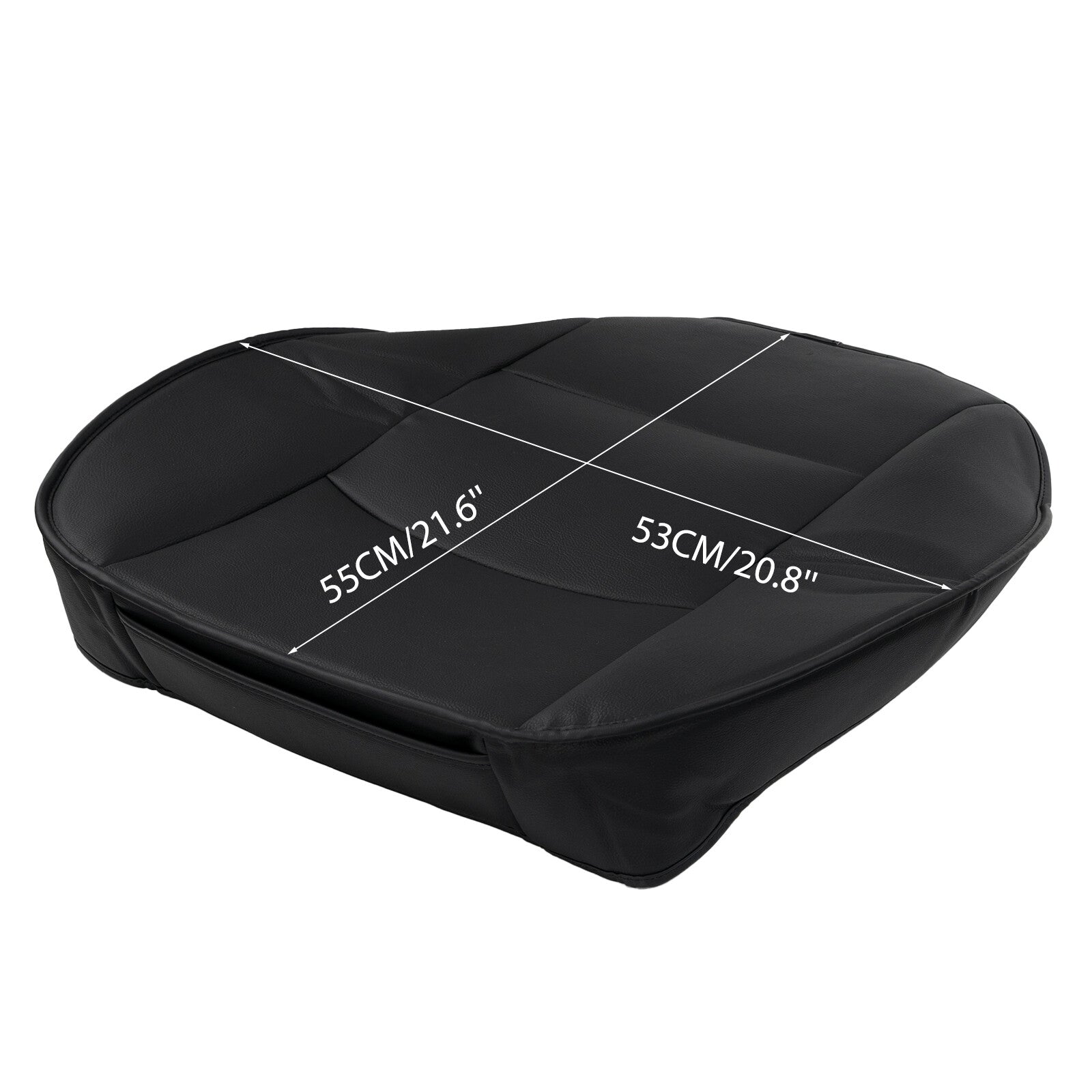 Universal car car for seat pad for seat cushion for seat mat PU leather for seat covers, black Q
