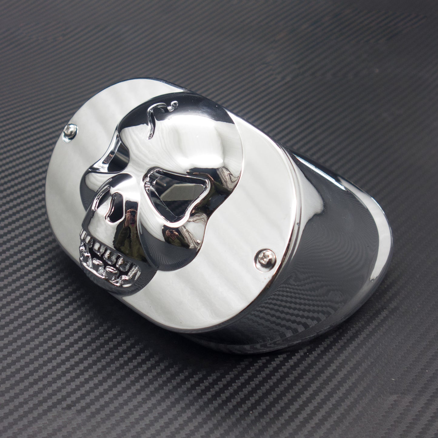 Motorcycle Chrome Skull Tail Light Collar Cover for Harley Touring FLHRC FLHTC Q