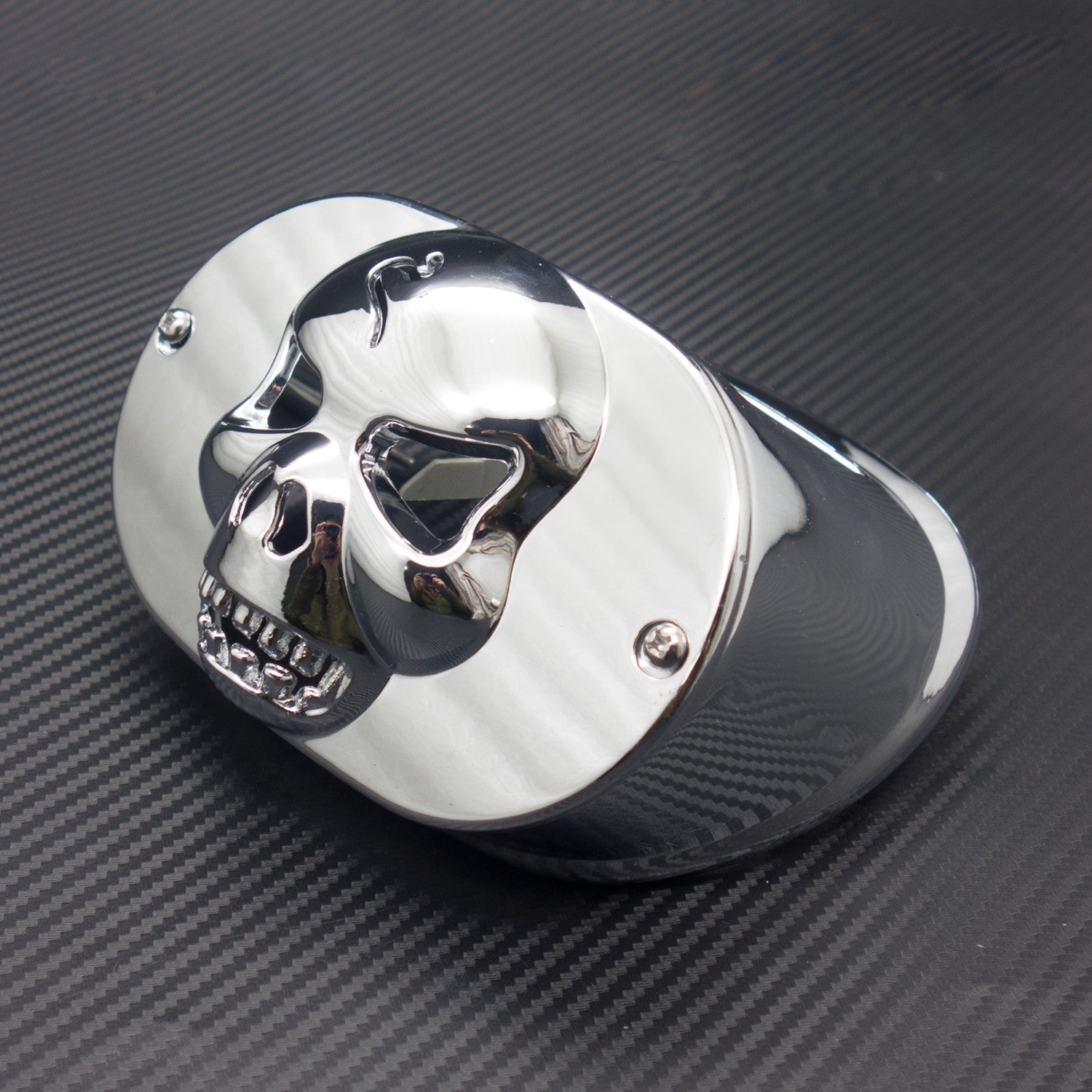 Motorcycle Chrome Skull Tail Light Collar Cover for Harley Touring FLHRC FLHTC Q