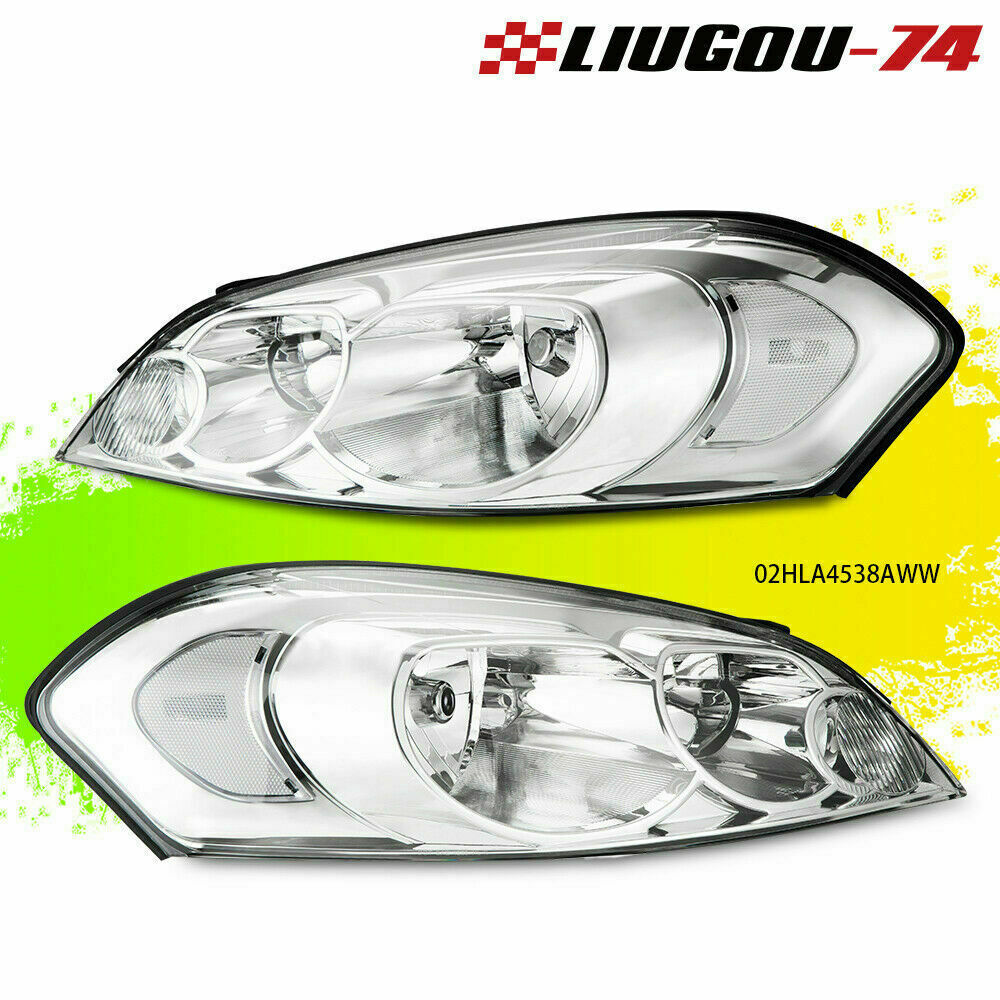 Clear for CHRome Headlight Replacement for 06-13 Impala/06-07 Monte Carlo - v
