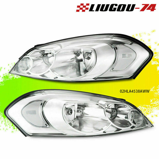 Clear for CHRome Headlight Replacement for 06-13 Impala/06-07 Monte Carlo - v