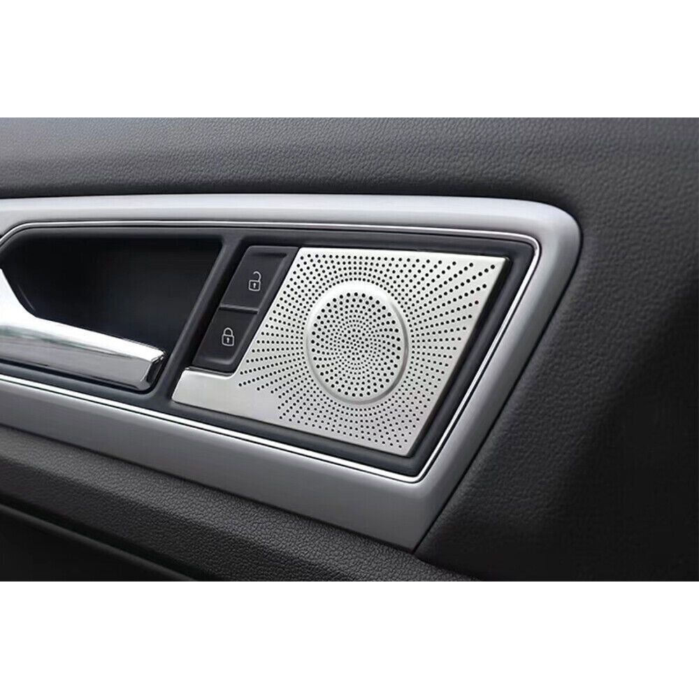 for Volkswagen Atlas 2018-23 Steel Silver Door Speaker Bezel Frame Cover Trim 4P