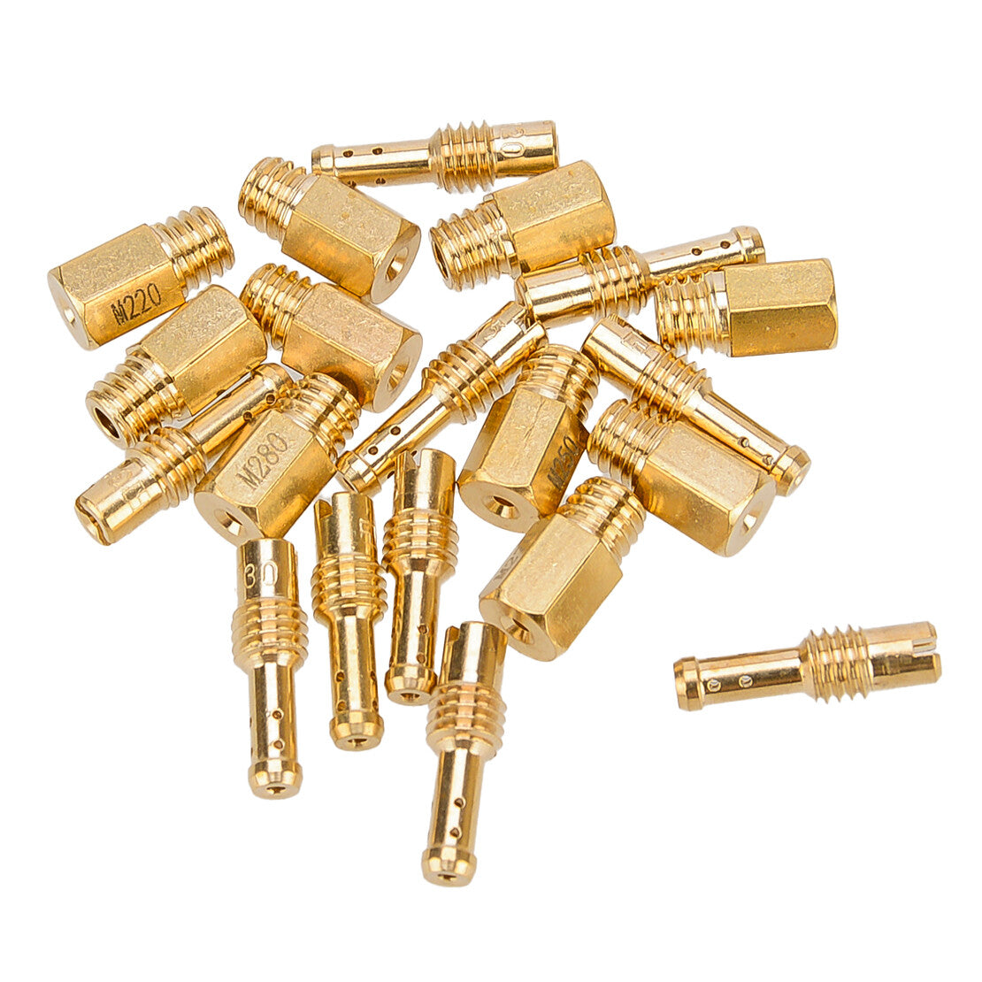 10Pcs Main Jets & 10Pcs Pilot Jets Fit for VM TM TMX VM22 Carburetor Q