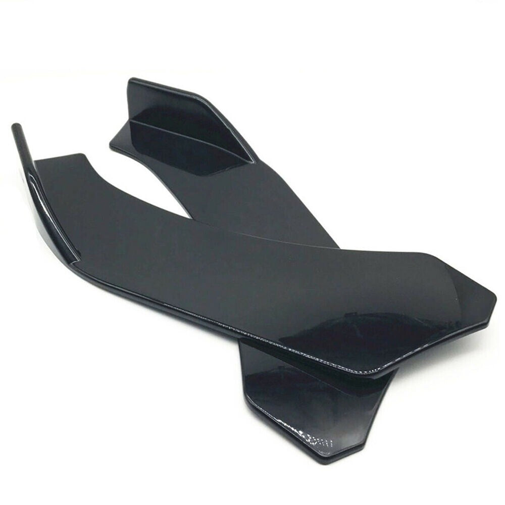 2pcs/set ABS Black Car Front Bumper Lip Splitter Body Side Spoiler Protector New n