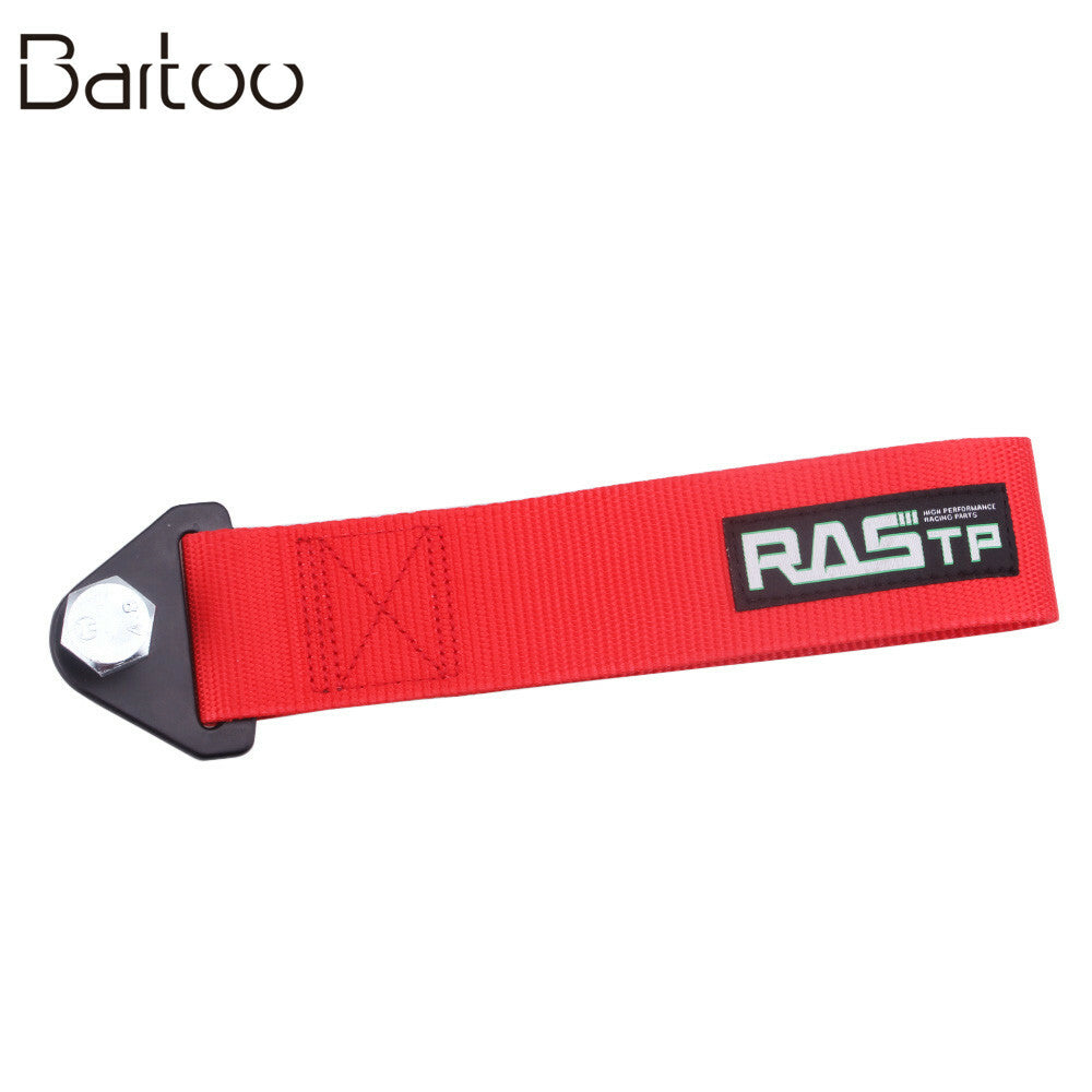Red Towing Strap Rope High Strength Nylon Trailer Racing Drift Rally Belt Hook Q