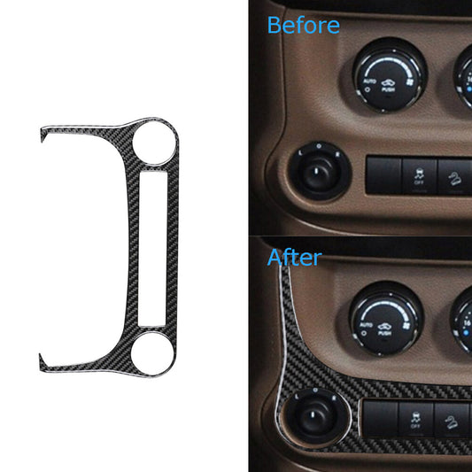 Carbon Fiber Power Control Panel Cover Trim for Jeep for Wrangler JK 2011-2017