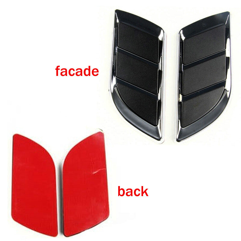 2-Piece Car Gil Simulated Airflow Grille Side Door 3D Sticker Plastic n