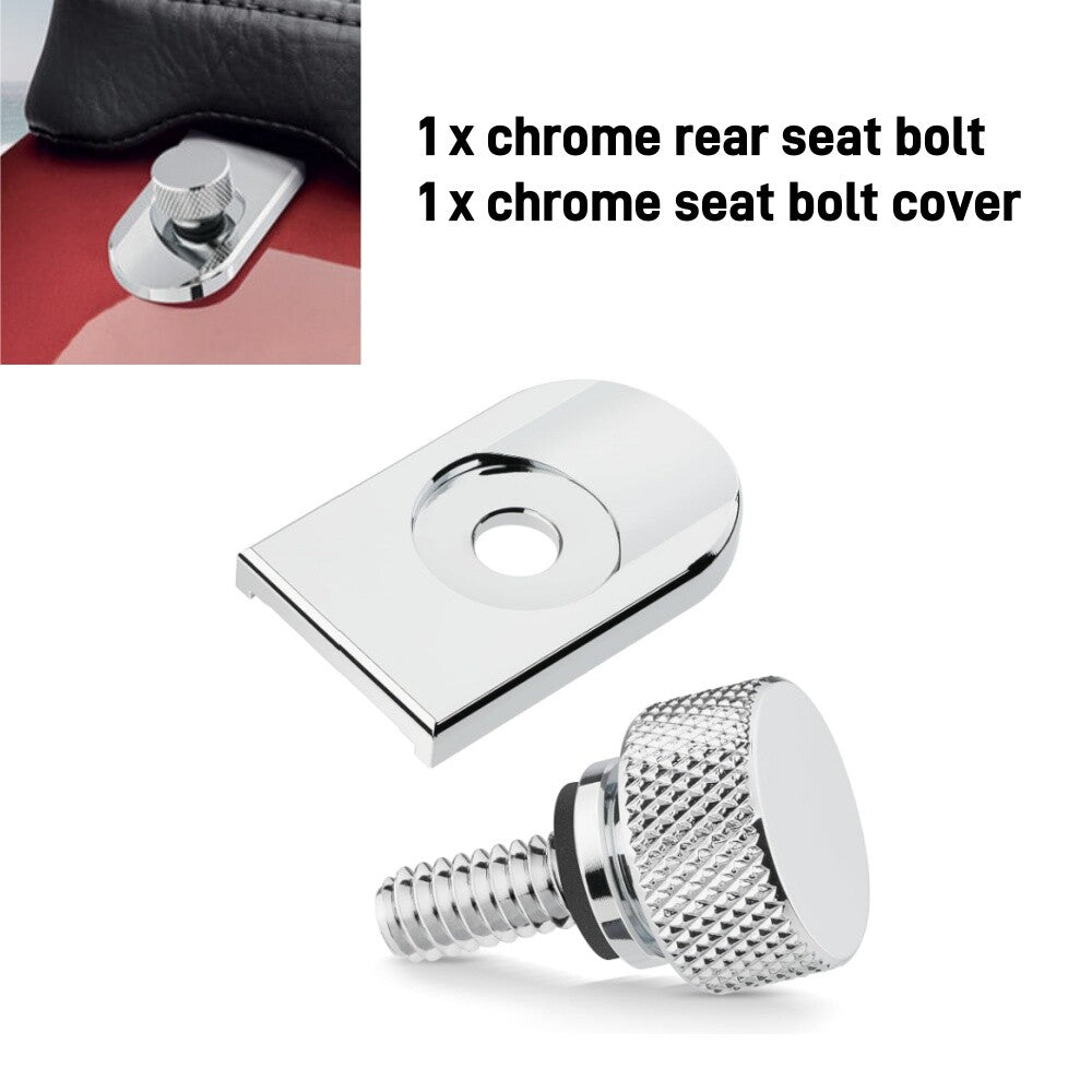 Chrome rear fender for seat bolt clip mounting screwdriver cover for Harley Sportster 1200- n