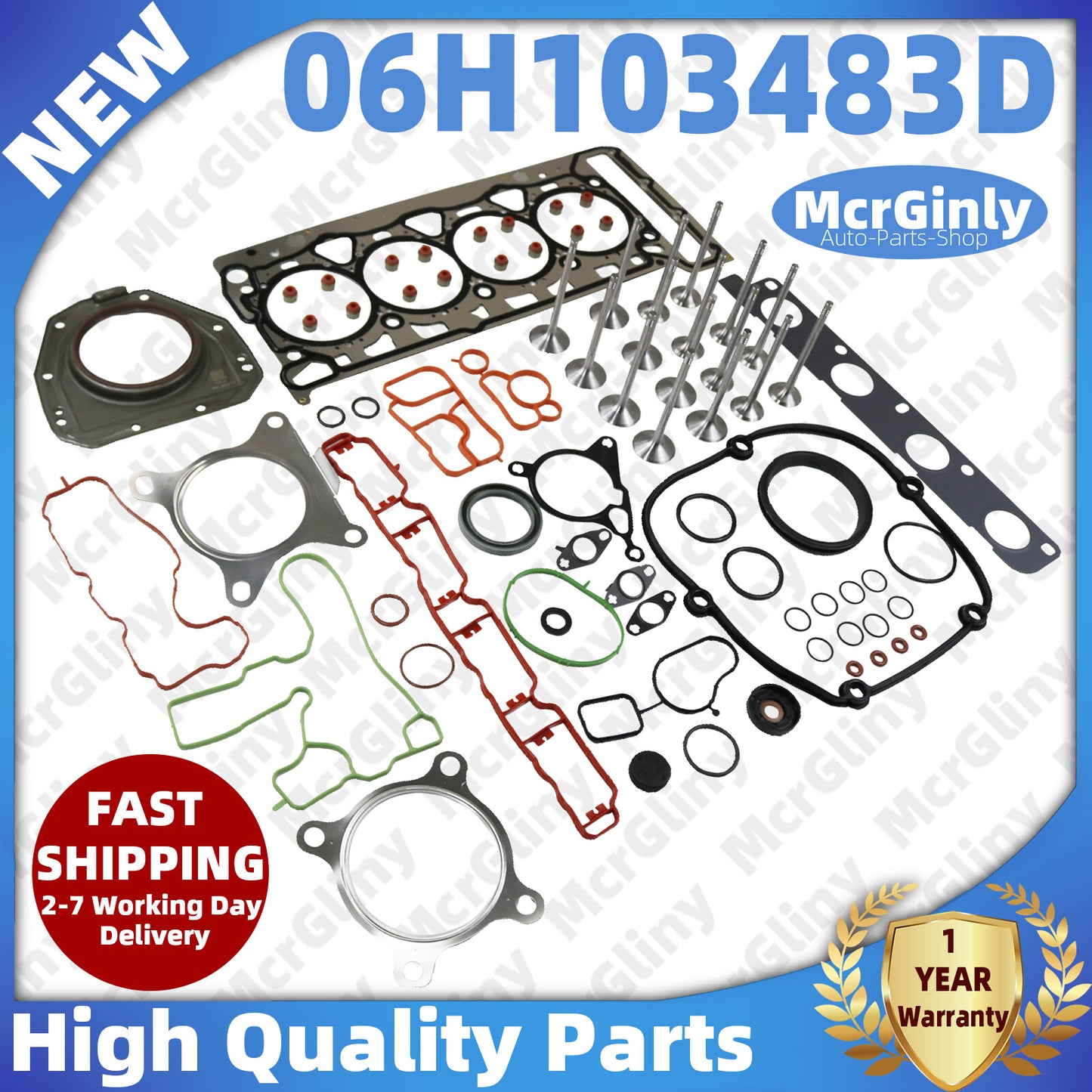 Second Generation Engine Overhaul Kit EA888 with Valves for Golf , for Passat , for Audi A5 n