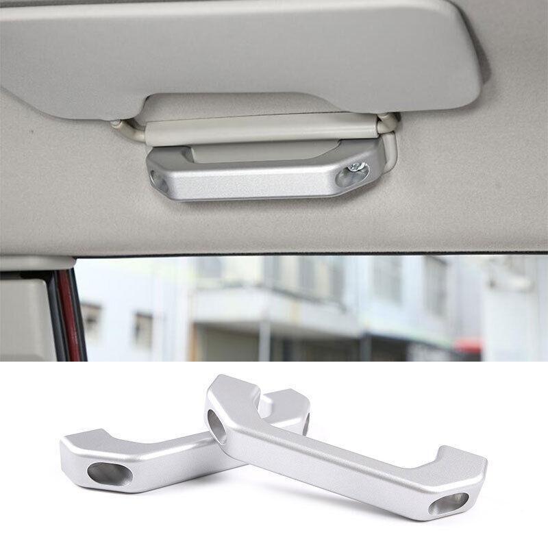 Silver Aluminum Interior Roof Handle Cover Trim for Toyota FJ Cruiser 2007-2021