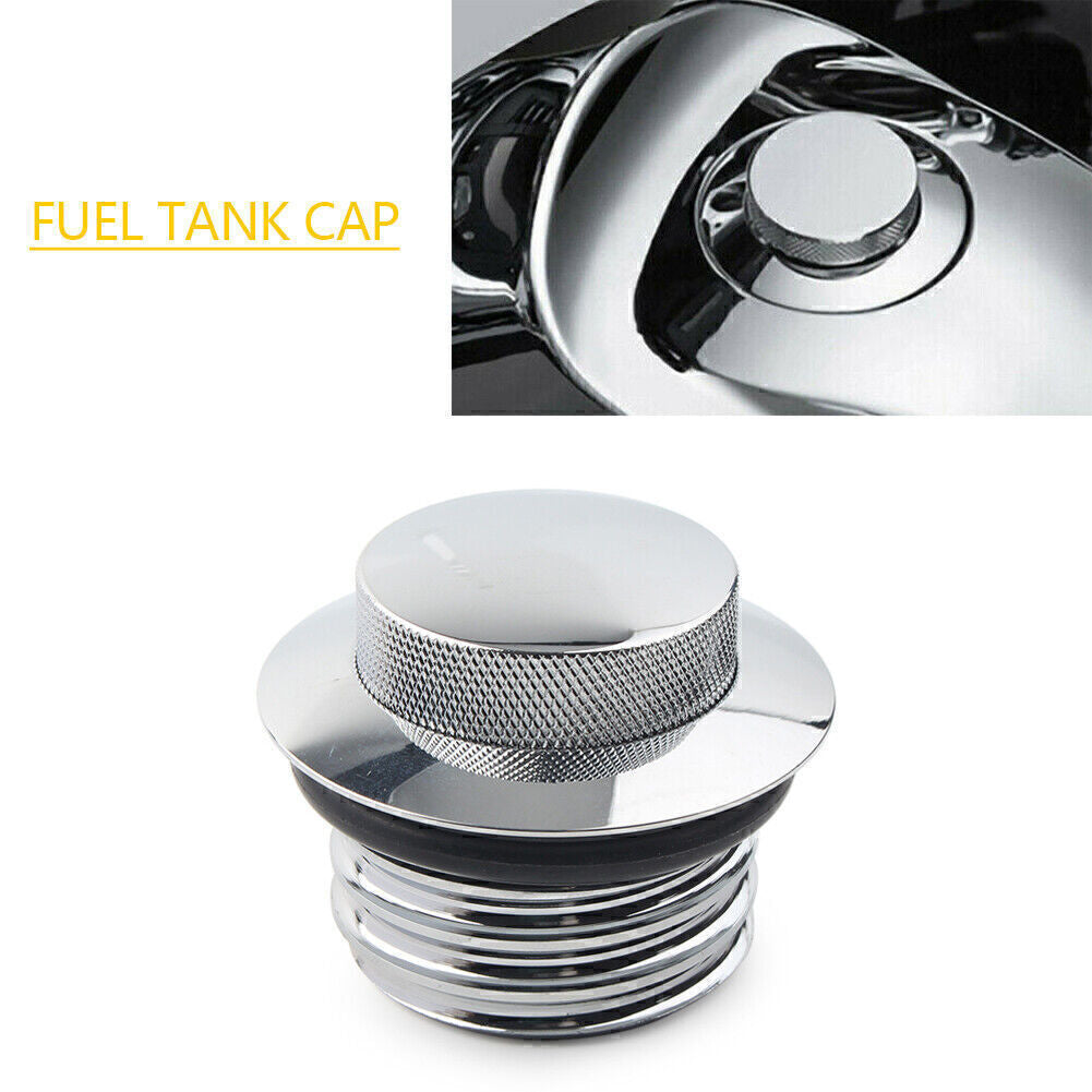1X Chrome Flush Pop Up Reservoir Gas Cap Vented Fuel Tank Screw for Harley