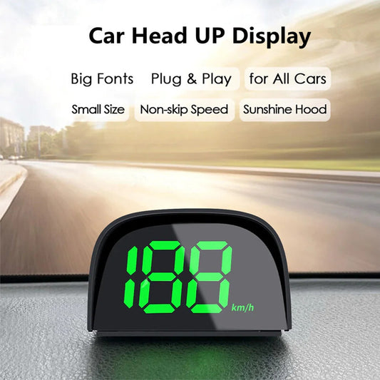 Car Electronics Green Big Font Head Up Display Digital Speedometer MPH Plug Play