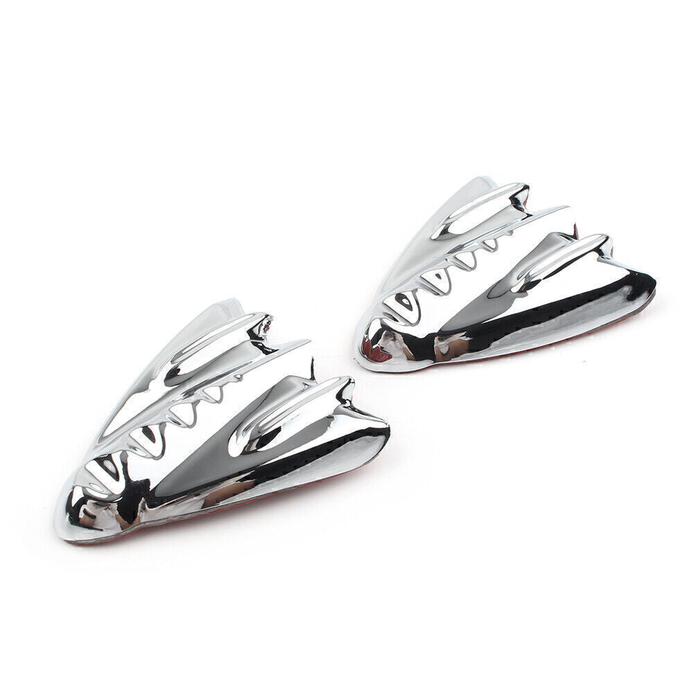Chrome Inner Fairing Mirror Block Off Cover Plates for Harley Street Glide 06-13