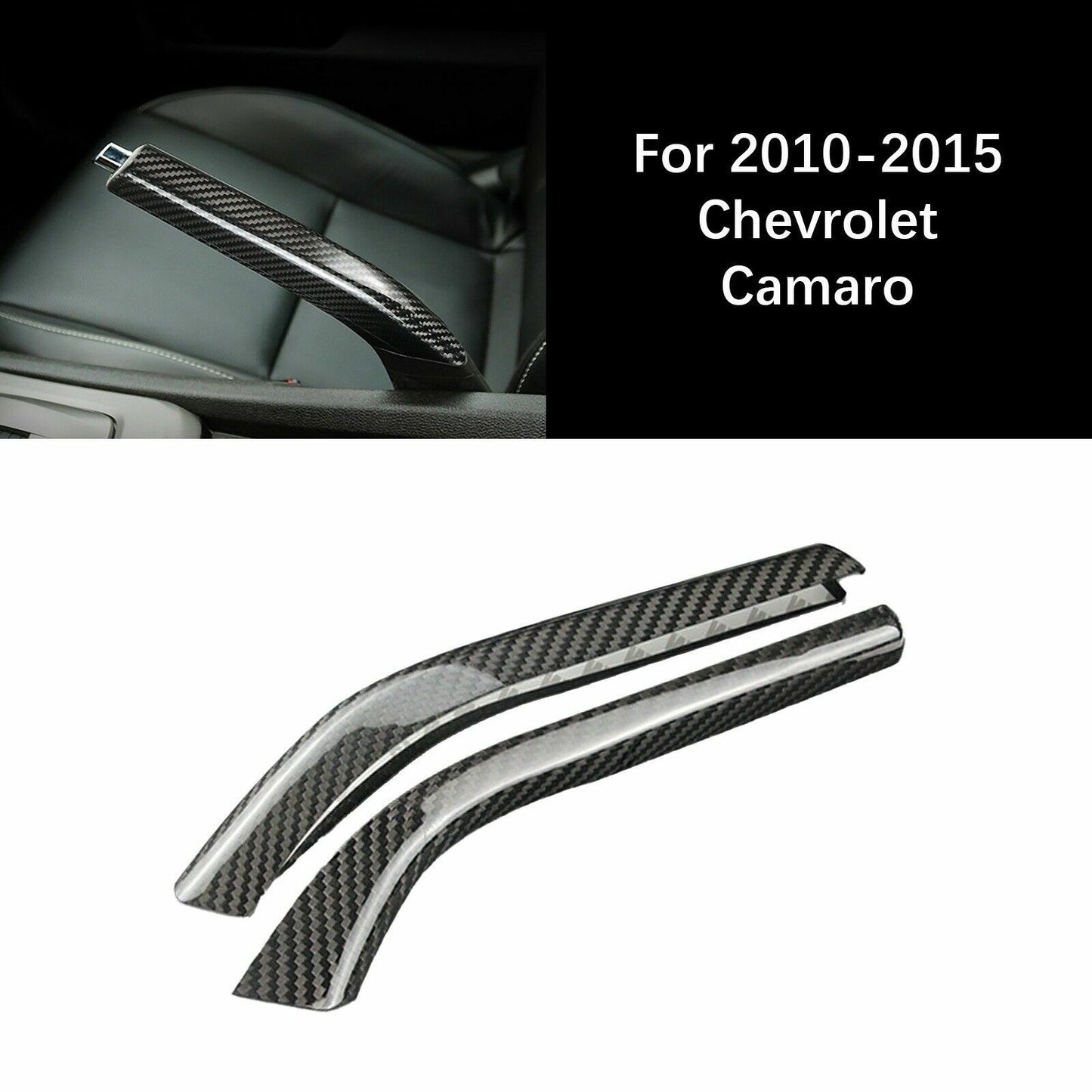 carbon fiber car handle brake cover trim for 2010-2015 for Chevrolet Camaro AT