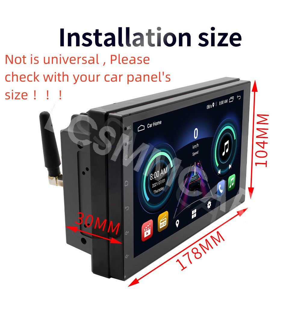 Android 10.1 7 In Car Stereo Radio In Dash GPS Navigation RDS Wifi FM Player