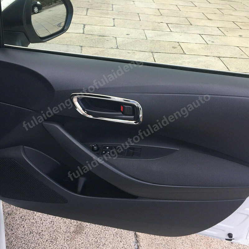 For 2019-2022 for Toyota for Corolla Silver Titanium Inner Door Handle Bowl Frame Trim