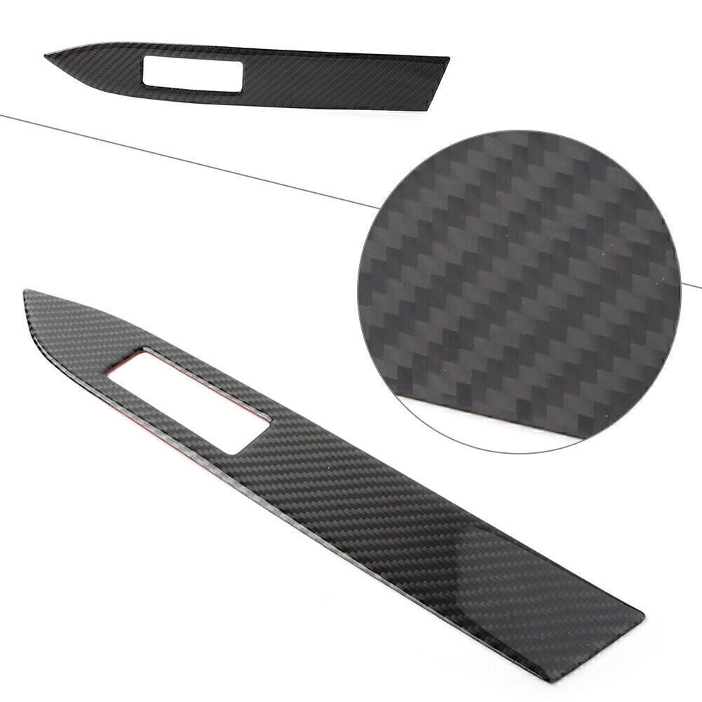Black Carbon Fiber Copilot Dashboard Panel Cover Trim  for ford  for Mustang 2015-2019