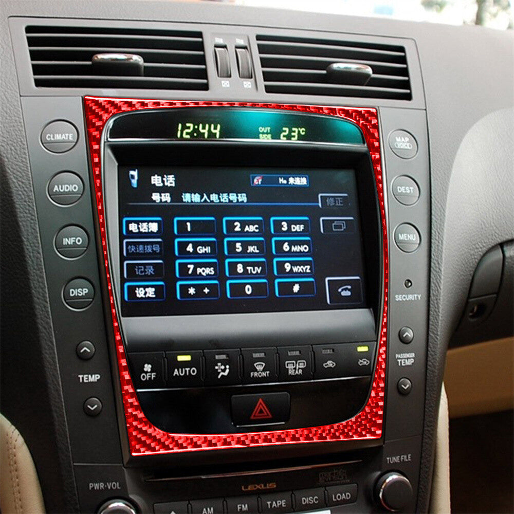 Red Carbon Fiber AC Air Conditioning Panel Trim For Luxus GS 2006-11 Accessories