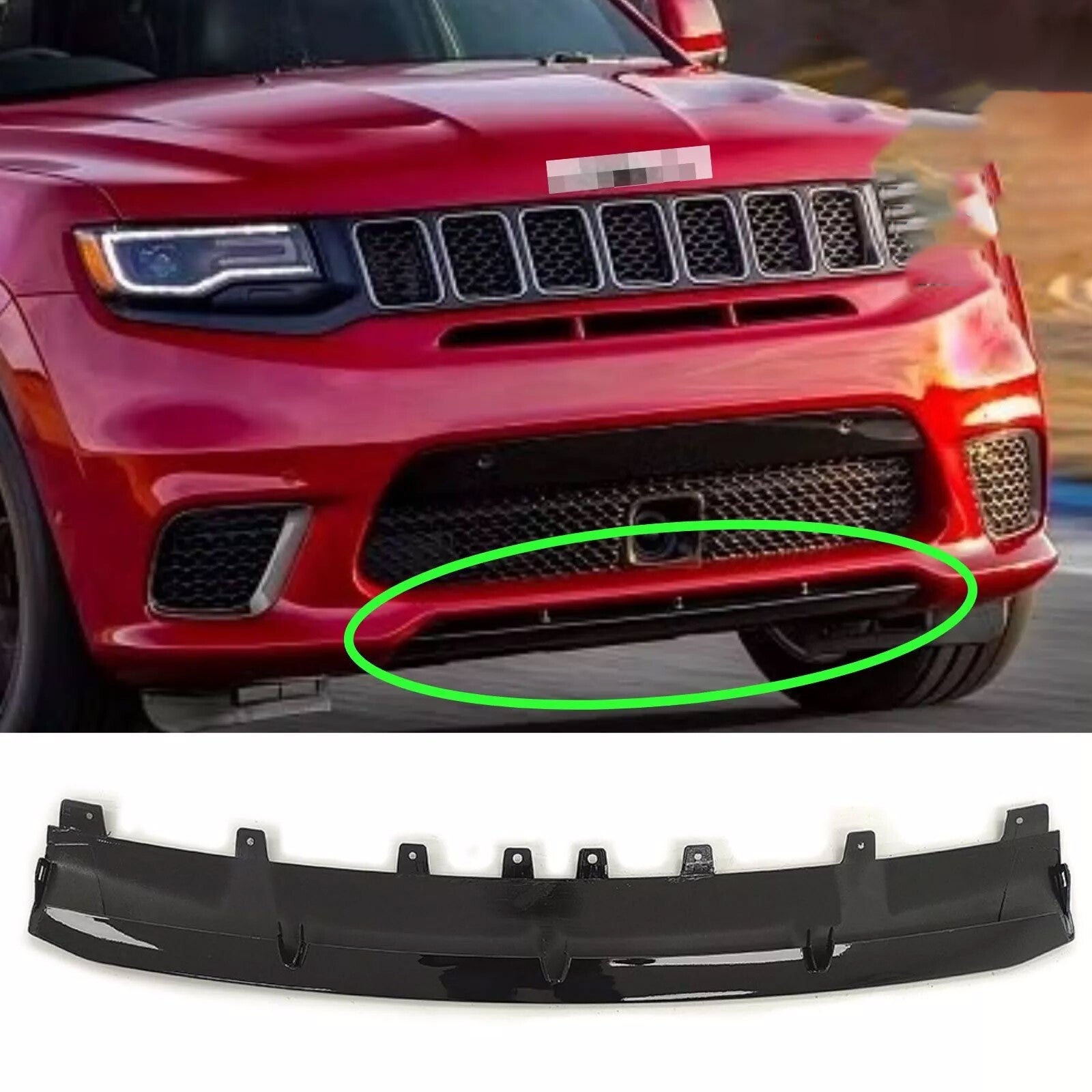 5YB31DX8AB for JEEP GRAND CHEROKEE SRT 2017-2020 FRONT BUMPER FASCIA APPLIQUE