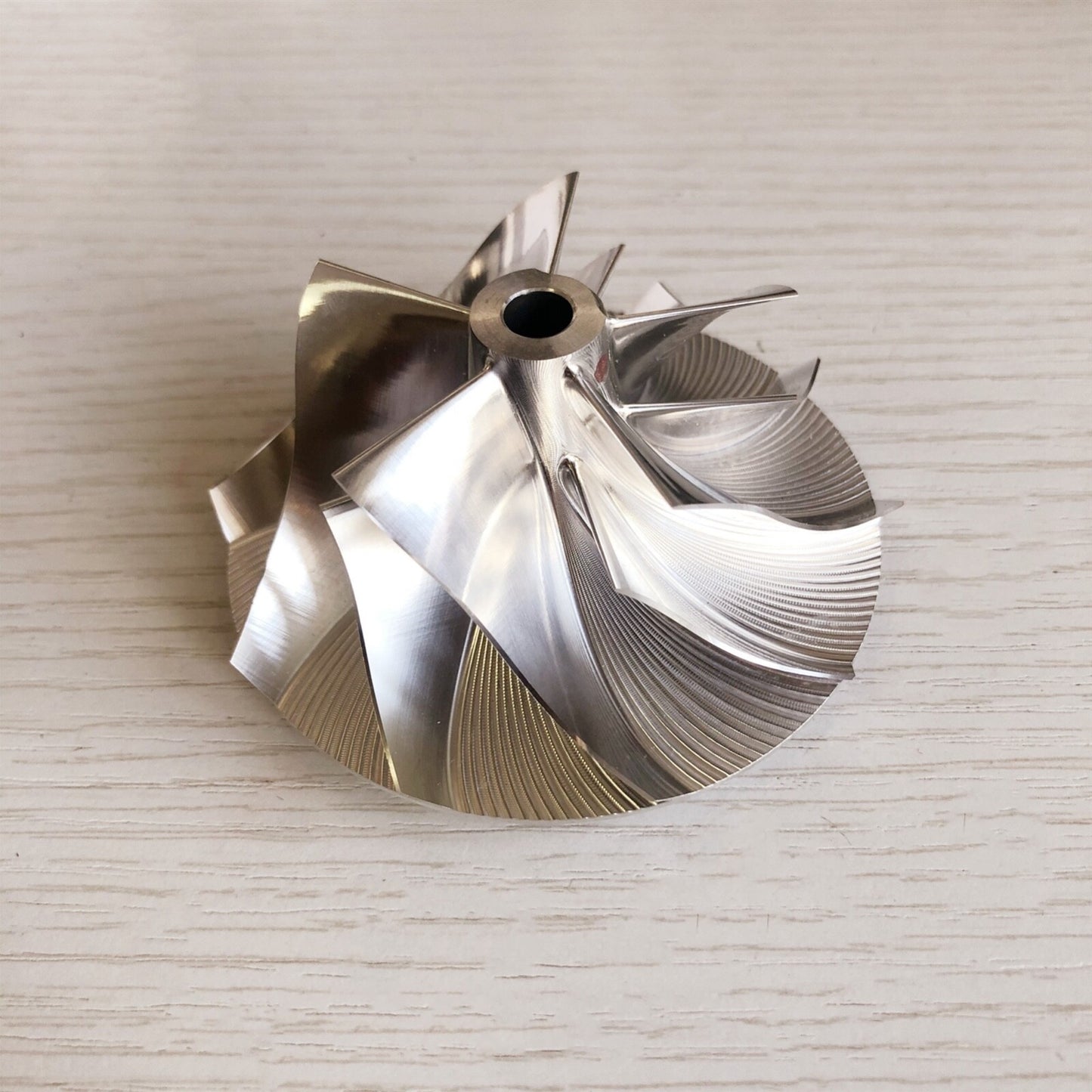 HX35 53.88/78.00 mm 5+5 Blade High-Performance Turbine Billet Compressor Wheel