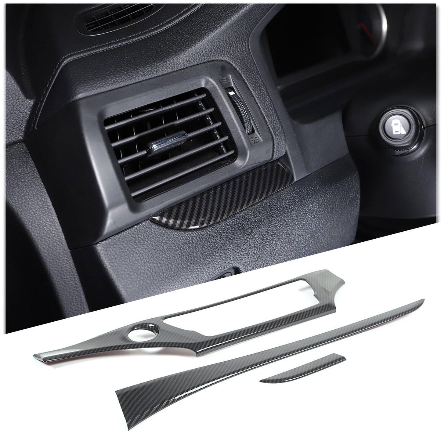 Glossy black ABS rearview mirror cover decoration suitable for Tundra Sequoia 2007-21- v