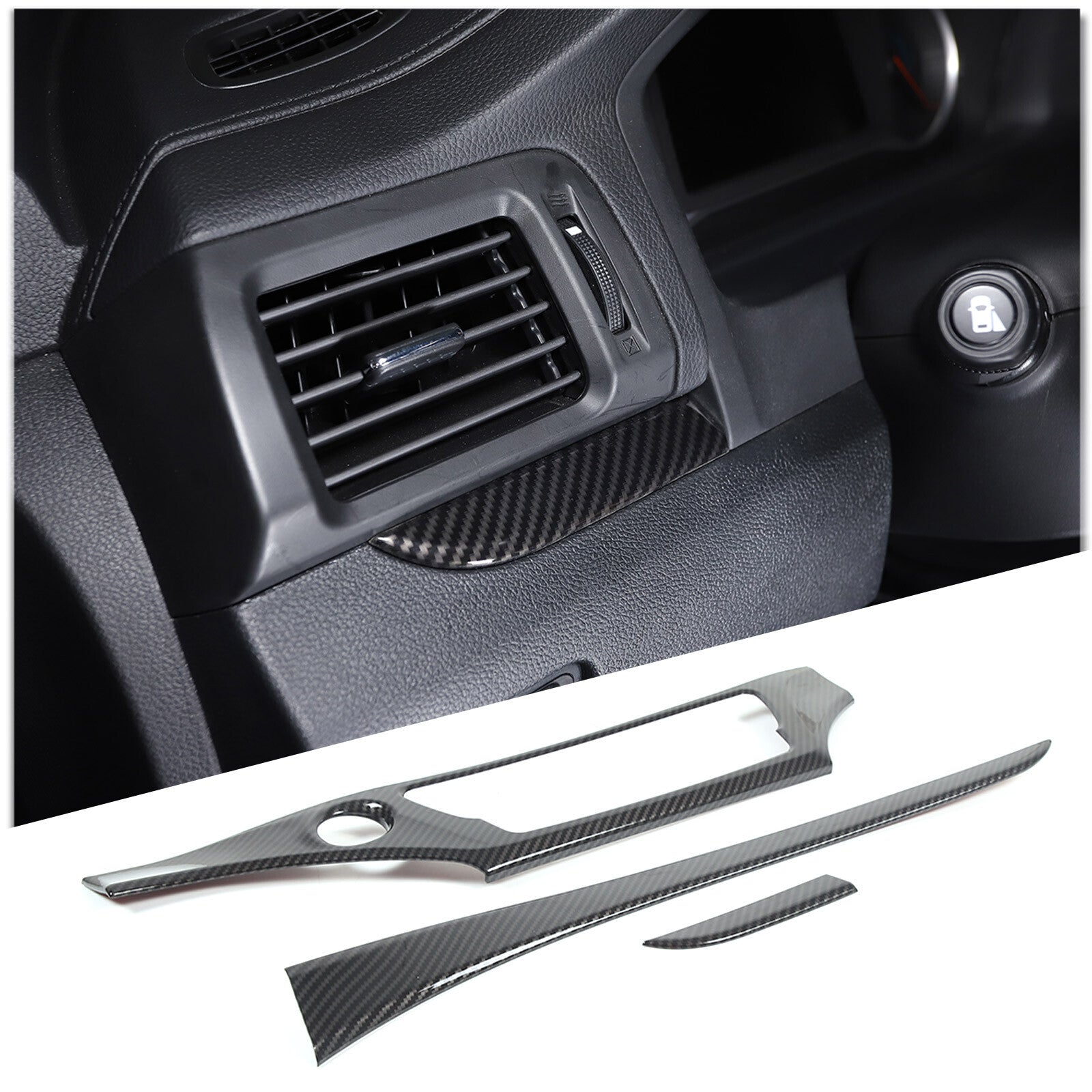 Glossy black ABS rearview mirror cover decoration suitable for Tundra Sequoia 2007-21- v