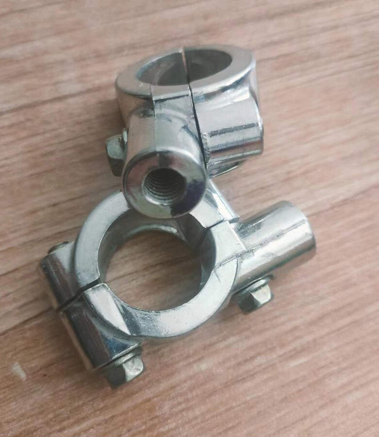 8MM Mirror Mount Bracket Clamps Dirt Bike ATV Z50 Motorcycle Scooter 22MM silver