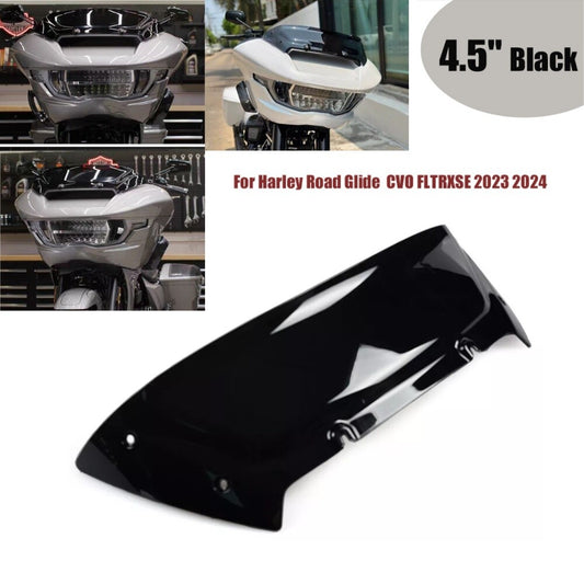 Black 4.5-inch windshield suitable for Harley Road Glide CVO ST FLTRXSTSE 2024-up- n