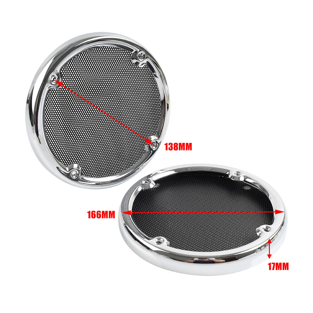Rear Tour Pak Speaker Grills Cover Trim for Harley Electra Glide Ultra Limited