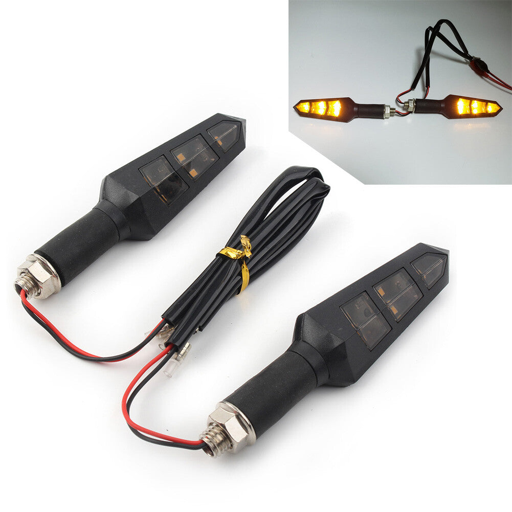 2x Universal Motorcycle LED Turn Signal Blinker Light Lamp Indicator Scooter