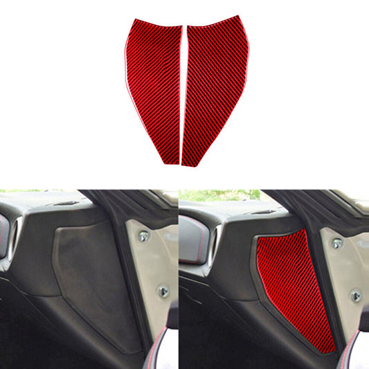 for Toyota 86 for Subaru BRZ 2016 Carbon Fiber Door Anti-Collision Cushion Cover Red