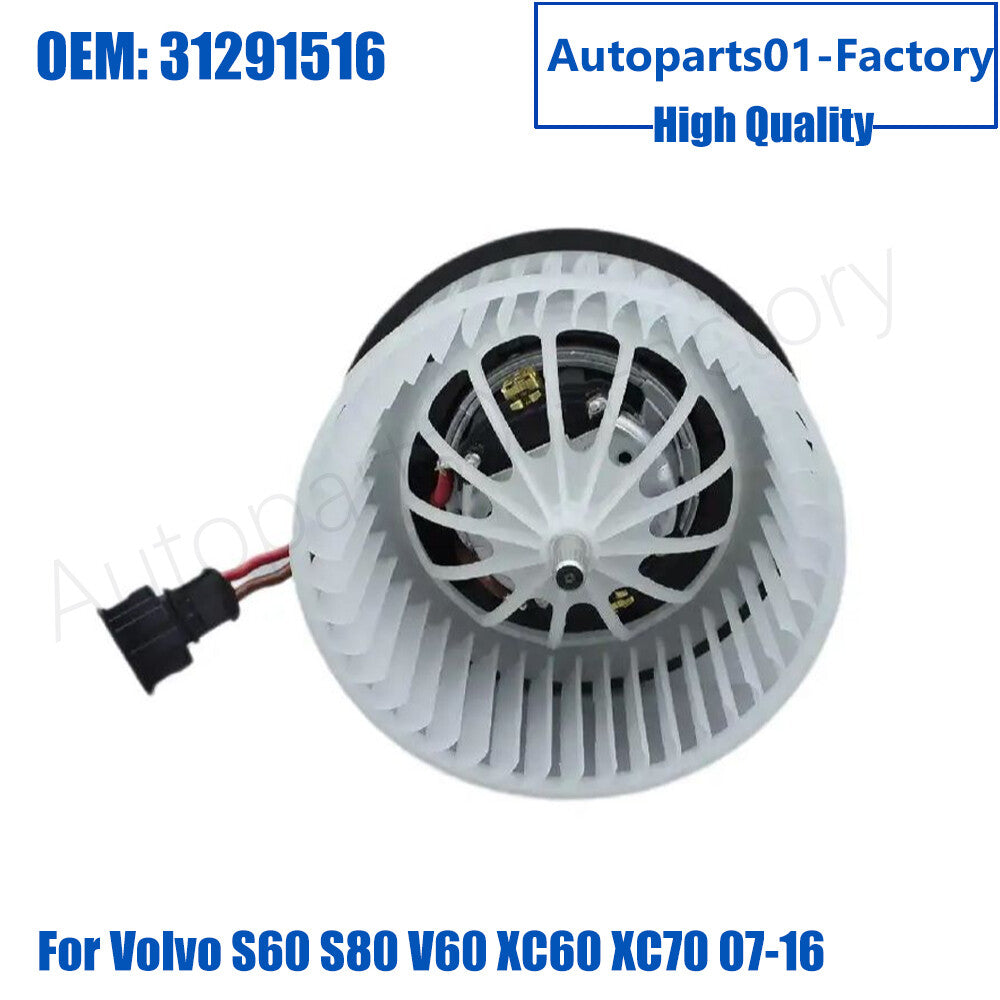 31291516 New Heater Blower Motor for Volvo S60 S80 V60 XC60 XC70 07-16