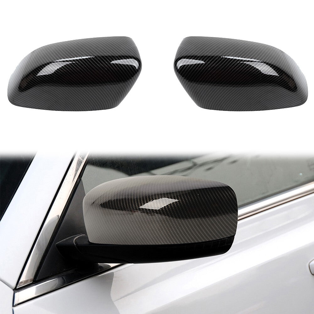 Carbon Fiber Side Door Rearview Mirror Cover Trim for Chrysler 300C 2011+ ABS