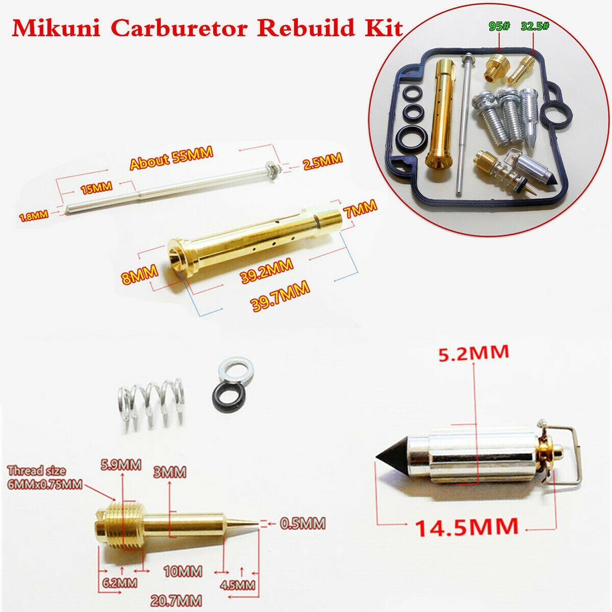 1 Set For Carburetor Repair Rebuild Parts For Bandit 400 (GSF400) GK75A