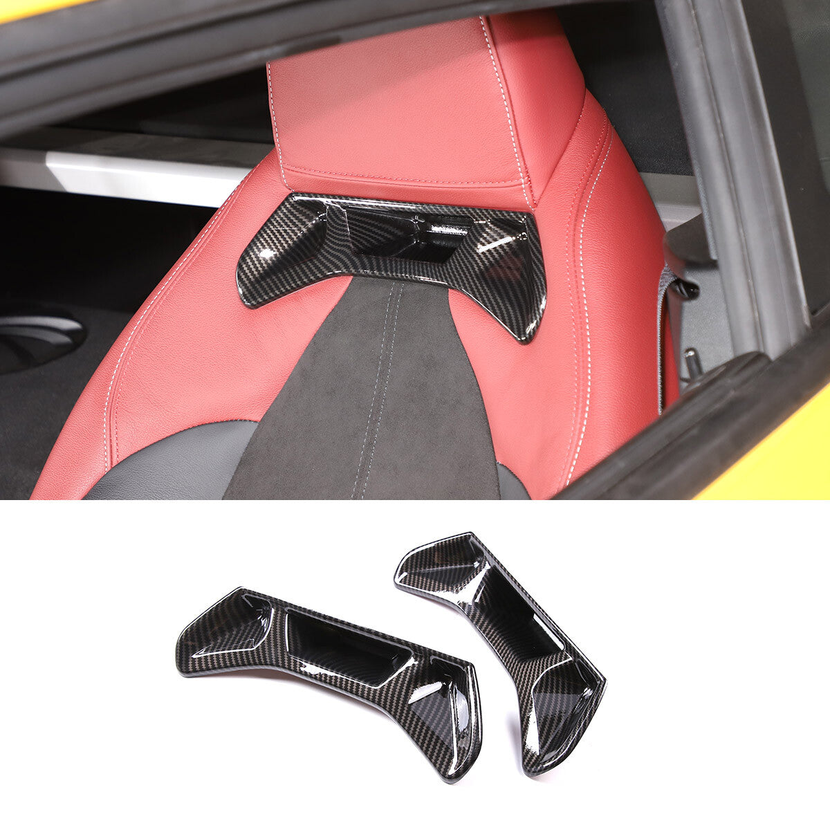 Black ABS front and rear badge decorative ring cover suitable for Subaru Forester 2013-2018- v