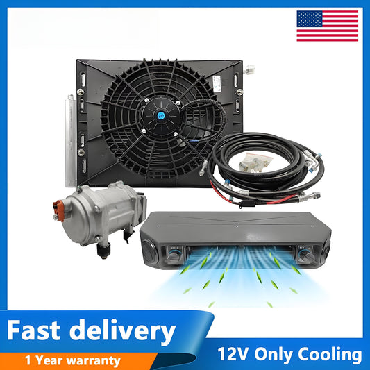 12V Only Cooling Universal Electric Underdash Air Conditioner Auto Car A/C Kit Q