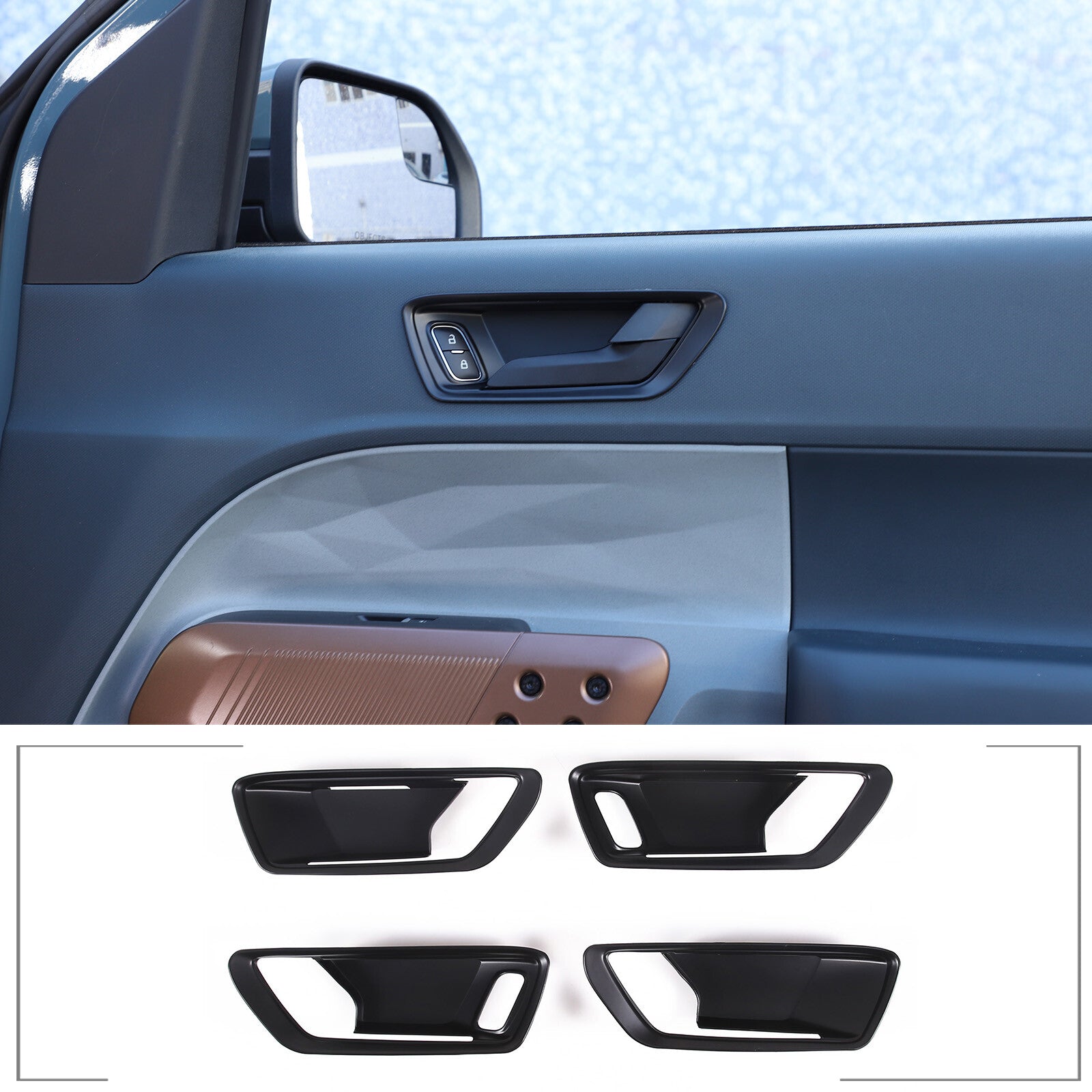 Carbon fiber ABS driver side vent decorative frame suitable for Corvette C7 2014-2019 - v