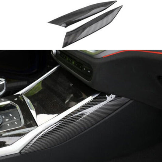 for BMW 3-Series G20 2019-2022 Carbon Fiber Console Gear Shift Both Side Trim 2X