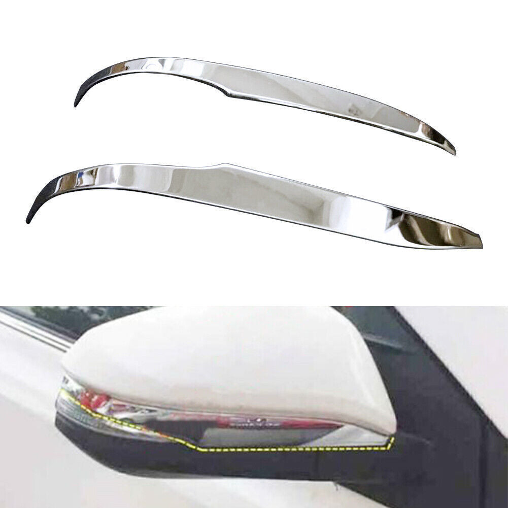 Side Rear View Mirror Trim Below for Toyota Voxy R80 2018 2019 2020 ABS Chrome