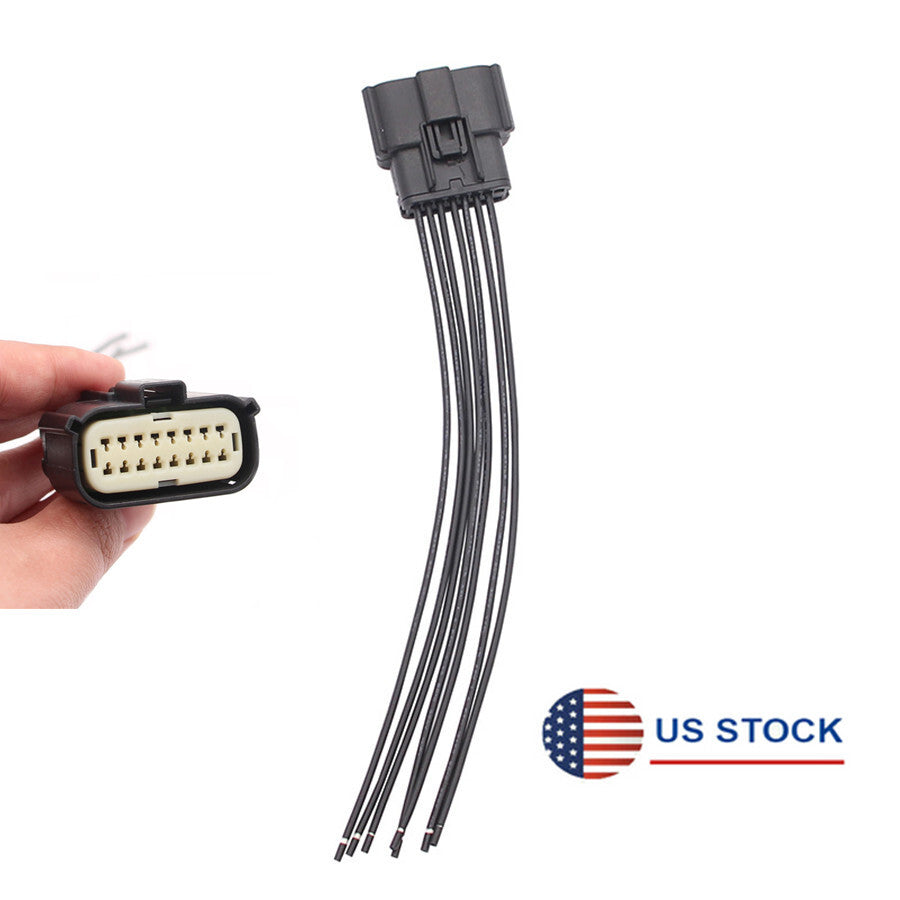 16 Pin LED Headlight Connector Pigtail for Ford 2018 Expedition 15-17 F150 Truck