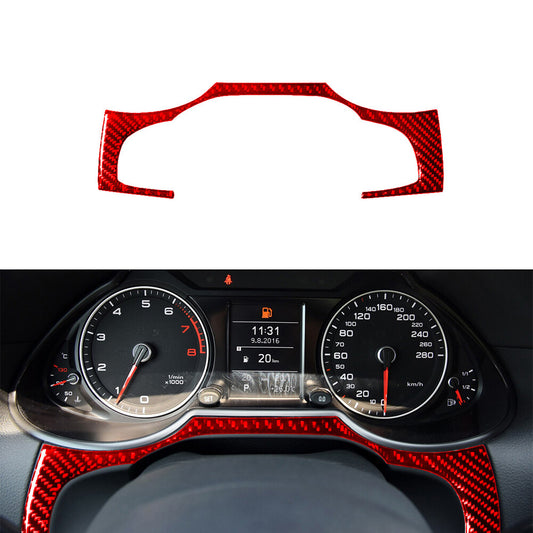 4Pcs for Audi Q5 Carbon Fiber Interior Door Handle Cover Trim Type B 2018-2021 v