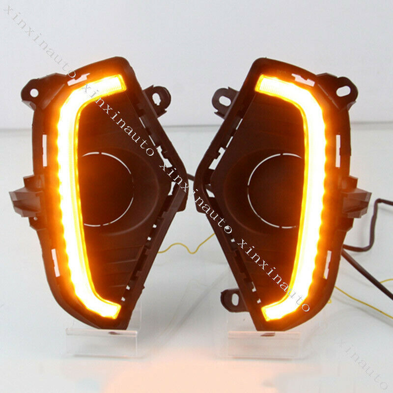 2p for Toyota RAV4 2019-2024 LED Turn Signal Fog Light DRL Daytime Running Lamps