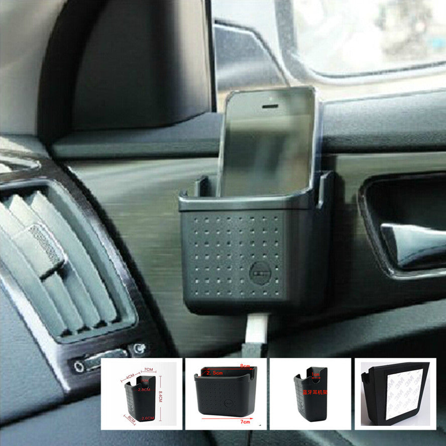 Car Charger Cradle Phone Holder Pocket Storage Case Box Sundries Bag Organizer