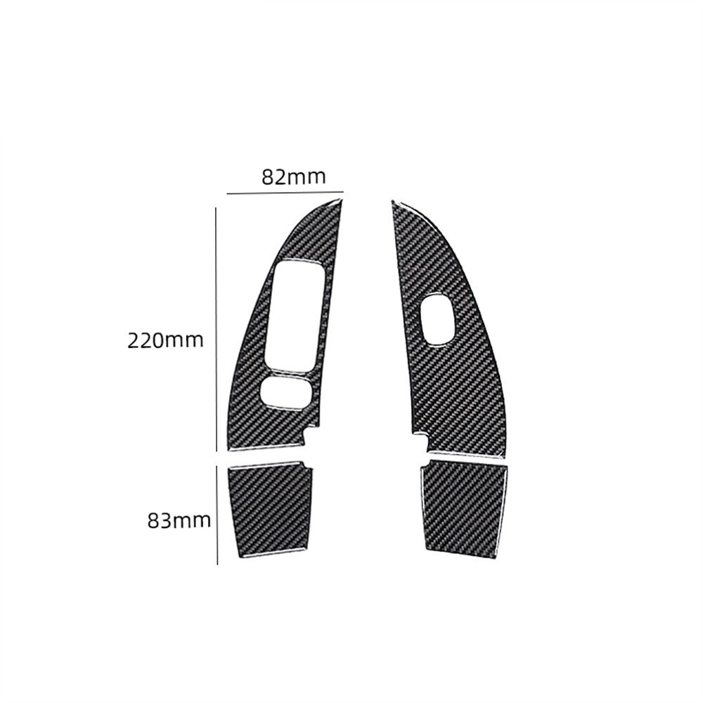 Carbon Fiber Window Lift Switch Button Trim for Mercedes-Benz C Class W203 05-07