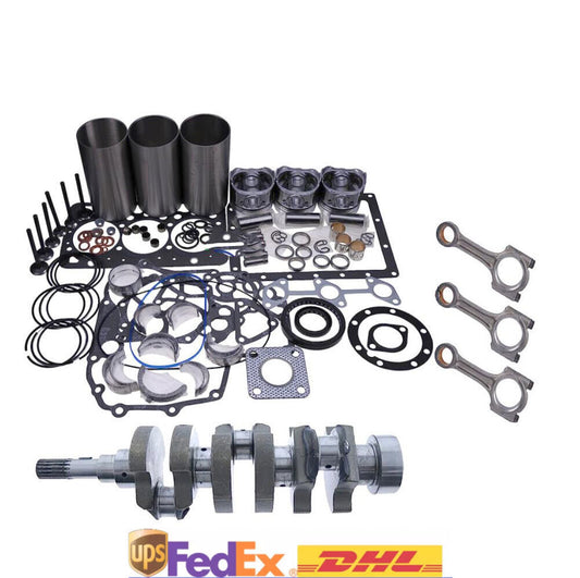 Overhaul Rebuild Kit 3PCS Connecting Rod Crankshaft for Kubota D902 Engine