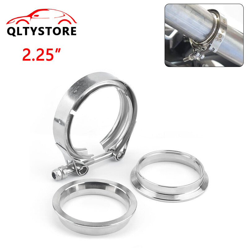 2.25-inch Stainless Steel V-Band Flange Clip Kit for Turbo Exhaust Pipes