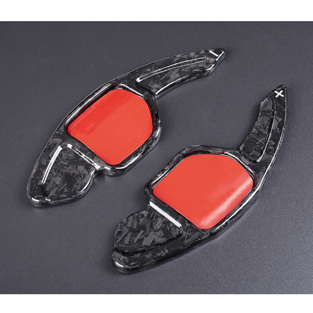2¡ÁForged Carbon Steering Wheel Paddles Shifter for Audi A3 A4 A5 A6 S6 Q5 Q7 TTS