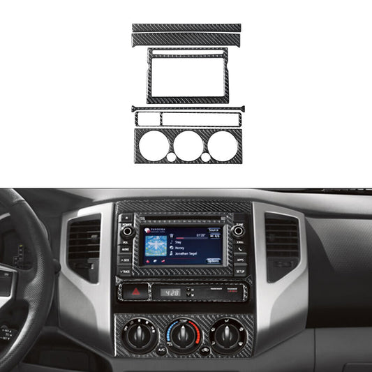 for Toyota Tacoma 2012-2015 6Pcs Central Control Type-B Trim Cover Carbon Fiber